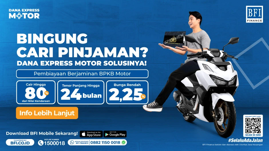 BFI Dana Express Motor - Pinjaman Dana Tunai Jaminan BPKB Motor - Paket Reguler