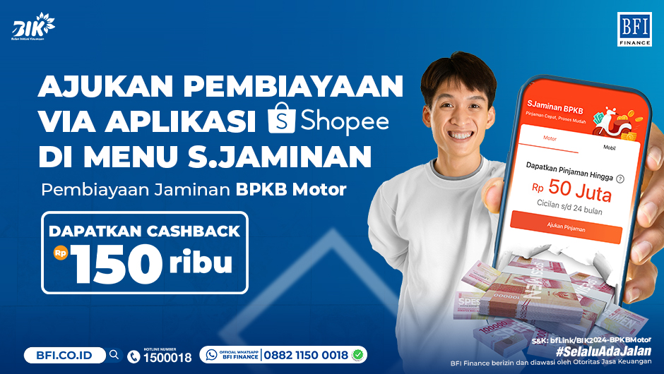 Shopee x BFI Finance Promo - BPKB Motor Guarantee Financing